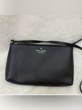 kate spade Black Leather Crossbody Wristlet